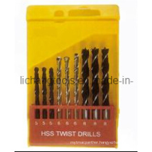 9PCS HSS Twist Drill Bit Set with Plastic Package